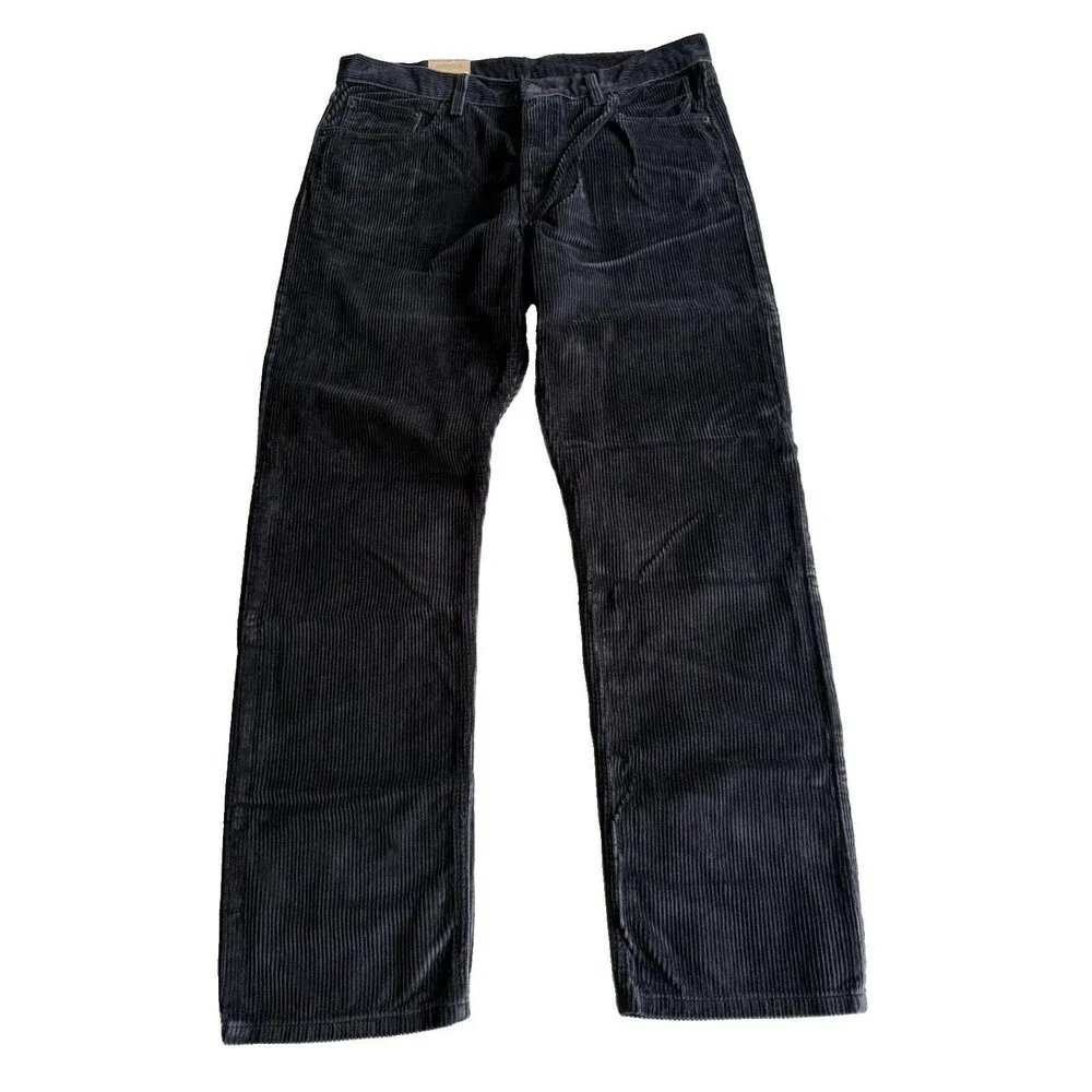 Levi’s Black Corduroy Relaxed Straight Leg Pants Mens Size 33x30 NWT New